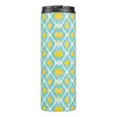 Bouteilles Isothermes Mode jaune bleue d'ikat tribal moderne (Dos)
