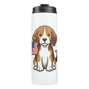 Bouteilles Isothermes Modèle de chemise vintage chiot Beagle drapeau amé