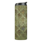 Bouteilles Isothermes Modèle de Damas de Burlap vintage (Tourné sur la gauche)