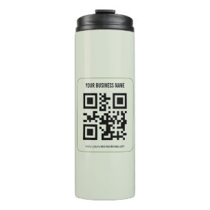 Bouteilles Isothermes Modèle de nom d'entreprise de code QR personnalisé
