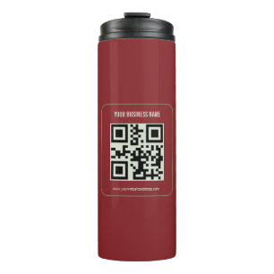 Bouteilles Isothermes Modèle de nom d'entreprise de code QR personnalisé