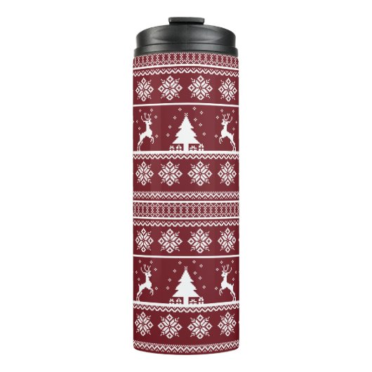 Bouteilles Isothermes Modèle de pull de Noël pour rennes (Devant)