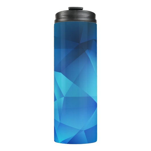 Bouteilles Isothermes Modèle de triangles de dégradé BLEU clair. Créatif (Devant)