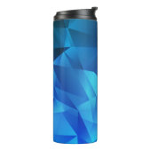 Bouteilles Isothermes Modèle de triangles de dégradé BLEU clair. Créatif (Tourné sur la gauche)