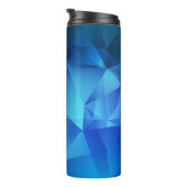Bouteilles Isothermes Modèle de triangles de dégradé BLEU clair. Créatif (Tourné sur la droite)