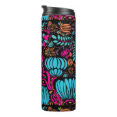 Bouteilles Isothermes Modèle floral bleu rose rose personnalisé (Tourné sur la droite)