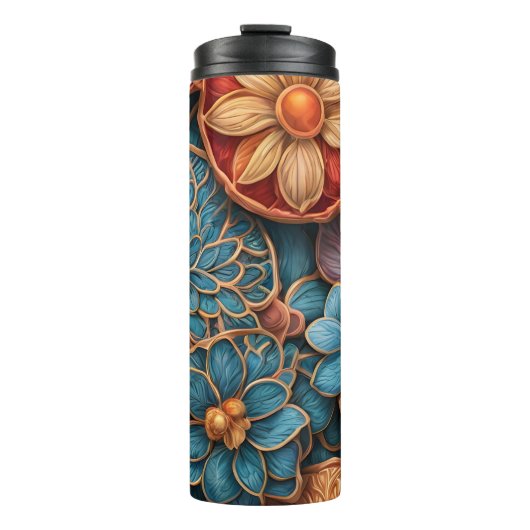 Bouteilles Isothermes Modèle floral coloré (Devant)