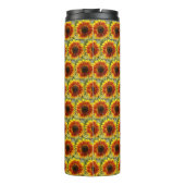 Bouteilles Isothermes Modèle floral de tournesol jaune et bronze (Dos)