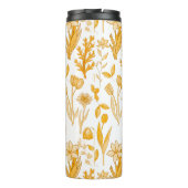 Bouteilles Isothermes Modèle Floral d'or pour l'automne (Dos)