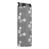 Bouteilles Isothermes Modèle floral gris et blanc moderne (Tourné sur la droite)