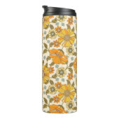 Bouteilles Isothermes Modèle Floral Orange vintage (Tourné sur la droite)