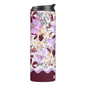 Bouteilles Isothermes Modèle floral pourpre Feuille de Bourgogne Personn (Tourné sur la gauche)