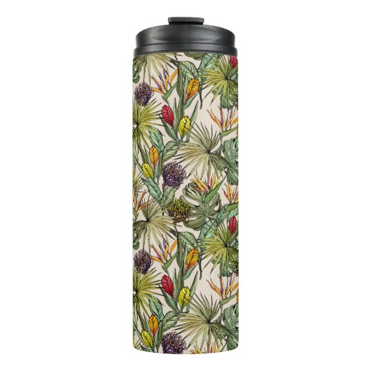 Bouteilles Isothermes Modèle floral tropical (Devant)