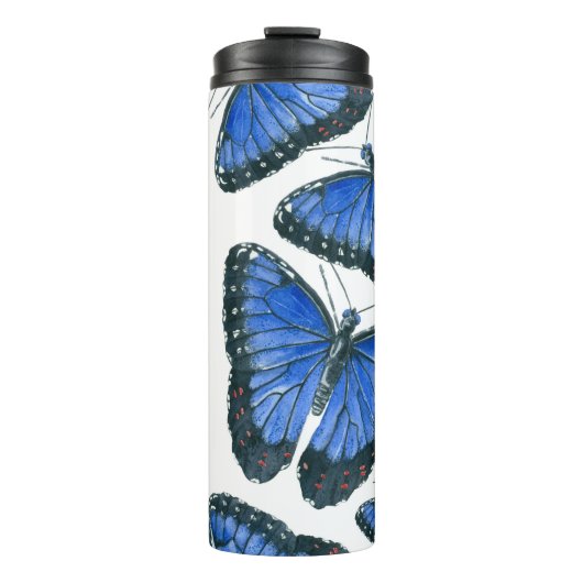 Bouteilles Isothermes Modèle motif de papillon bleu morpho (Devant)