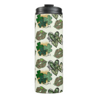 MODÈLE VERT COEURS IRLANDAIS LÈVRES ET SHAMROCK