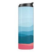 Bouteilles Isothermes Modern Abstract Pastel Blue Pink Mountains (Tourné sur la gauche)