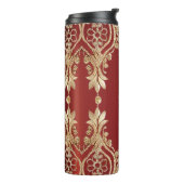 Bouteilles Isothermes Modern Gold Red Floral Thermal Tumbler (Tourné sur la gauche)