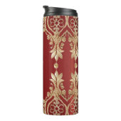 Bouteilles Isothermes Modern Gold Red Floral Thermal Tumbler (Tourné sur la droite)