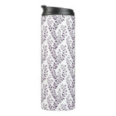 Bouteilles Isothermes Modern Minimalist Dark Plum White Floral Script (Tourné sur la droite)