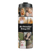 Bouteilles Isothermes Modern Personalized 16 Photo Collage Custom Color  (Devant)