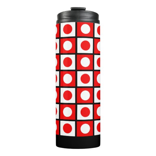 Bouteilles Isothermes Moderne Abstrait Noir Rouge & Blanc (Devant)