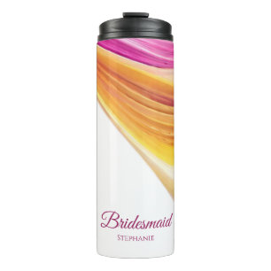 Bouteilles Isothermes Moderne Abstraite-rose Orange Jaune-Bridesmaid-