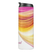 Bouteilles Isothermes Moderne Abstraite-rose Orange Jaune-Bridesmaid- (Tourné sur la droite)