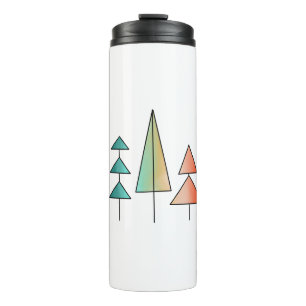 Bouteilles Isothermes moderne arc-en-ciel arbres roses sarcelle simple m