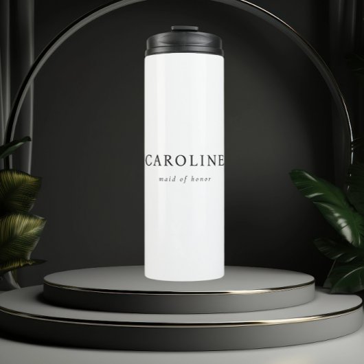 Bouteilles Isothermes Moderne Blanc Minimal Maid D'Honneur