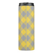 Bouteilles Isothermes Moderne classique gris et jaune plaid (Dos)