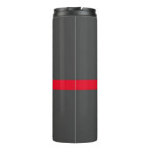 Bouteilles Isothermes Moderne Design Gris Rouge Votre nom (Dos)