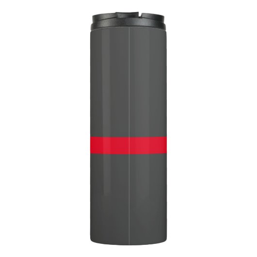 Bouteilles Isothermes Moderne Design Gris Rouge Votre nom (Dos)