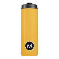 Moderne élégant moutarde jaune monogramme Voyage M