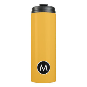 Bouteilles Isothermes Moderne élégant moutarde jaune monogramme Voyage M