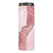 Bouteilles Isothermes Moderne Elégant rose pâle Agate Géode Monogramme (Dos)