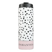 Bouteilles Isothermes Moderne Girly Pastel Rose Avec Nom Personnalisé (Devant)