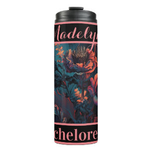 Bouteilles Isothermes Moderne gothique Floral Mariage Bridesmaid