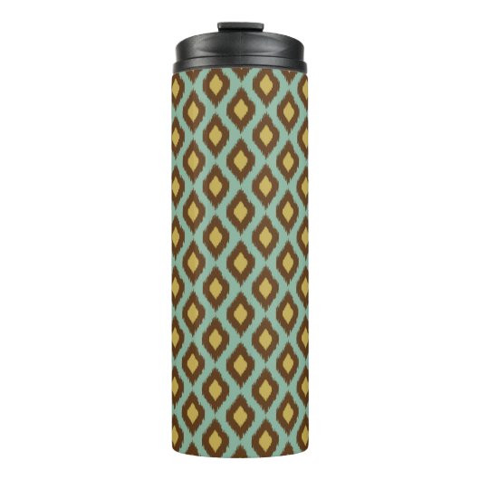 Bouteilles Isothermes Moderne jaune bleu d'ikat tribal moderne (Devant)