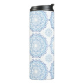 Bouteilles Isothermes Moderne Monogram Blue Floral Motif élégant (Tourné sur la gauche)