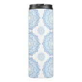 Bouteilles Isothermes Moderne Monogram Blue Floral Motif élégant (Dos)