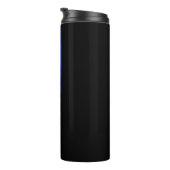 Bouteilles Isothermes Moderne Monogramme Bleu Plaine Noire (Tourné sur la droite)