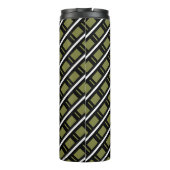 Bouteilles Isothermes Moderne Monogramme Géométrique Funky Initiale Vert (Dos)