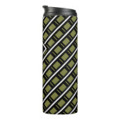 Bouteilles Isothermes Moderne Monogramme Géométrique Funky Initiale Vert (Tourné sur la droite)