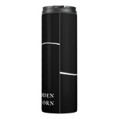 Bouteilles Isothermes Moderne Monogramme Script Calligraphie noir blanc (Dos)