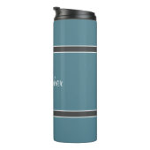 Bouteilles Isothermes Moderne Monogramme Turquoise Grey Stylish Boisson (Tourné sur la droite)