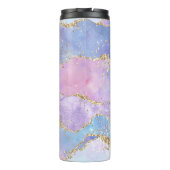 Bouteilles Isothermes Moderne Pastel Rose violet Parties scintillant Nom (Dos)