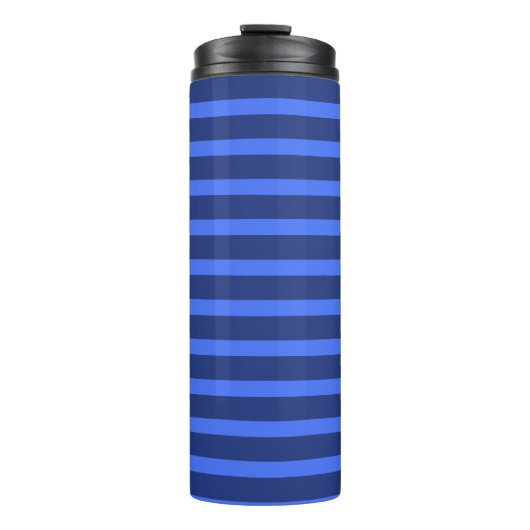Bouteilles Isothermes Moderne simple bande à deux tons bleu géométrique  (Devant)