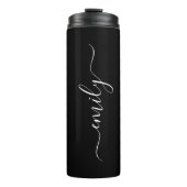 Bouteilles Isothermes Moderne Simple Black Custom Ajouter Votre Nom Élég (Devant)