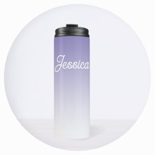 Bouteilles Isothermes (Modifiable) Ombre couleur violet clair et votre t