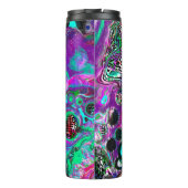 Bouteilles Isothermes Mohawk Punk Girl Art Abstrait (Dos)